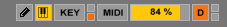 The Disk Overload Indicator turns orange when the hard drive cannot read the audio fast enough. Disk Overload Indicator.png